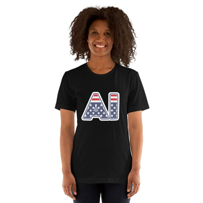 AI Stars and Stripes T-Shirt (unisex) - Black - AI Store