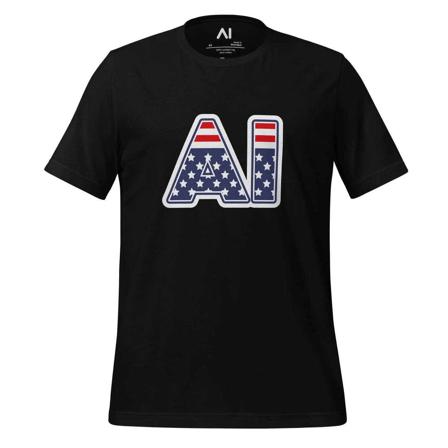 AI Stars and Stripes T-Shirt (unisex) - Black / M