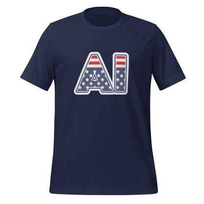 AI Stars and Stripes T-Shirt (unisex) - Navy - AI Store