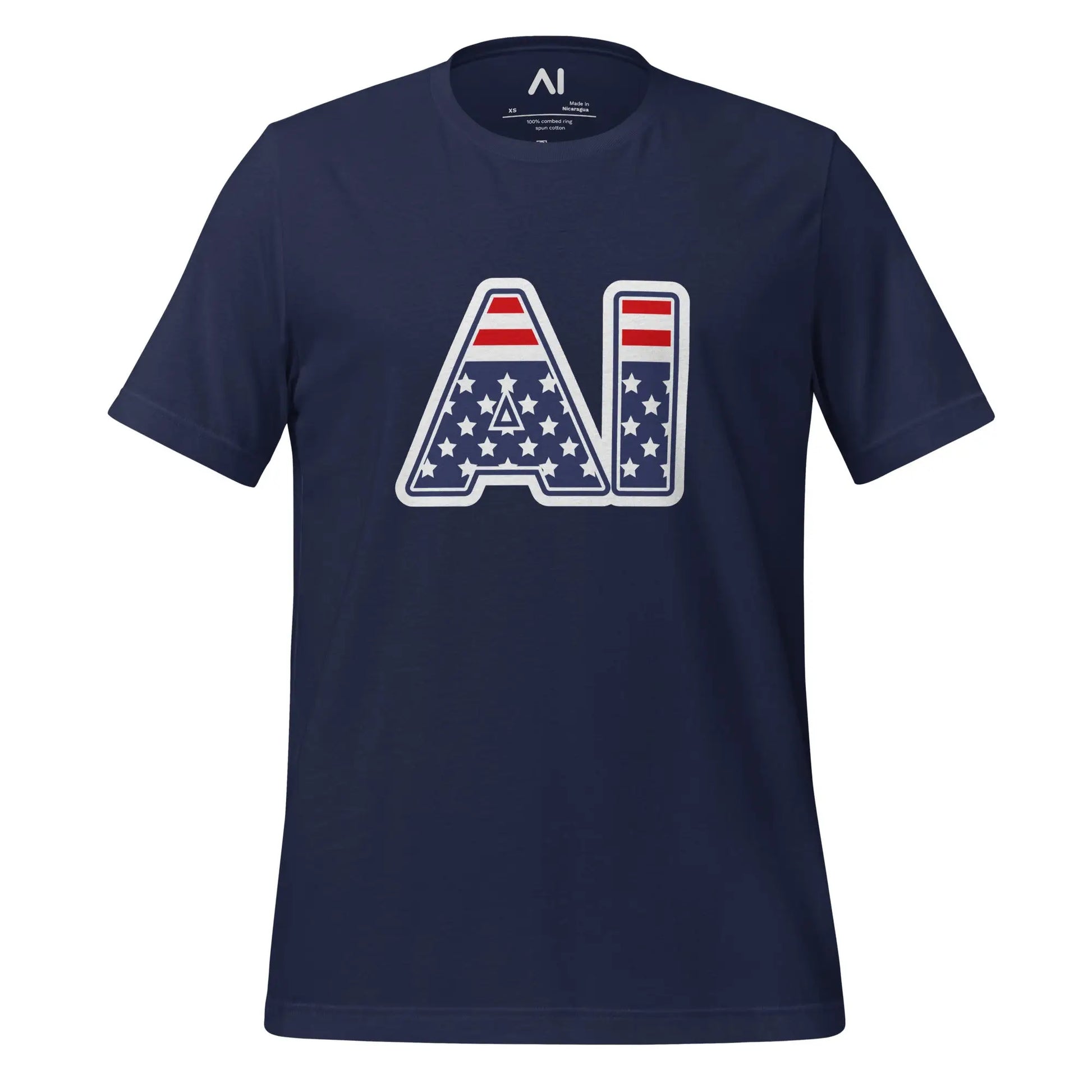 AI Stars and Stripes T-Shirt (unisex) - Navy / M