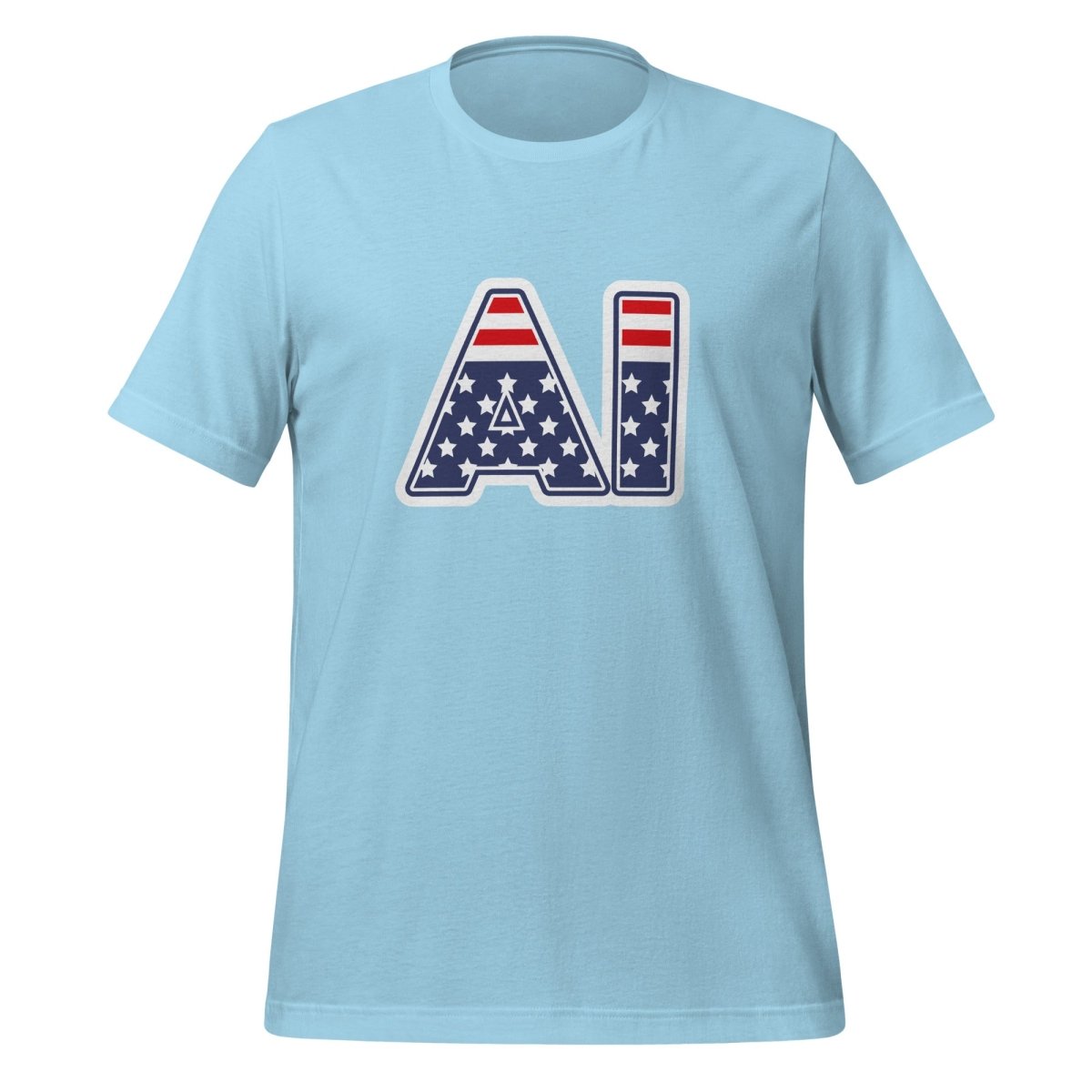 AI Stars and Stripes T-Shirt (unisex) - Ocean Blue - AI Store