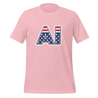 AI Stars and Stripes T-Shirt (unisex) - Pink - AI Store