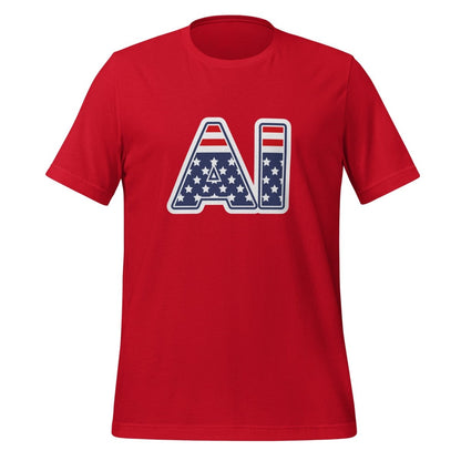 AI Stars and Stripes T-Shirt (unisex) - Red - AI Store