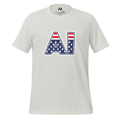 AI Stars and Stripes T-Shirt (unisex) - Silver / M