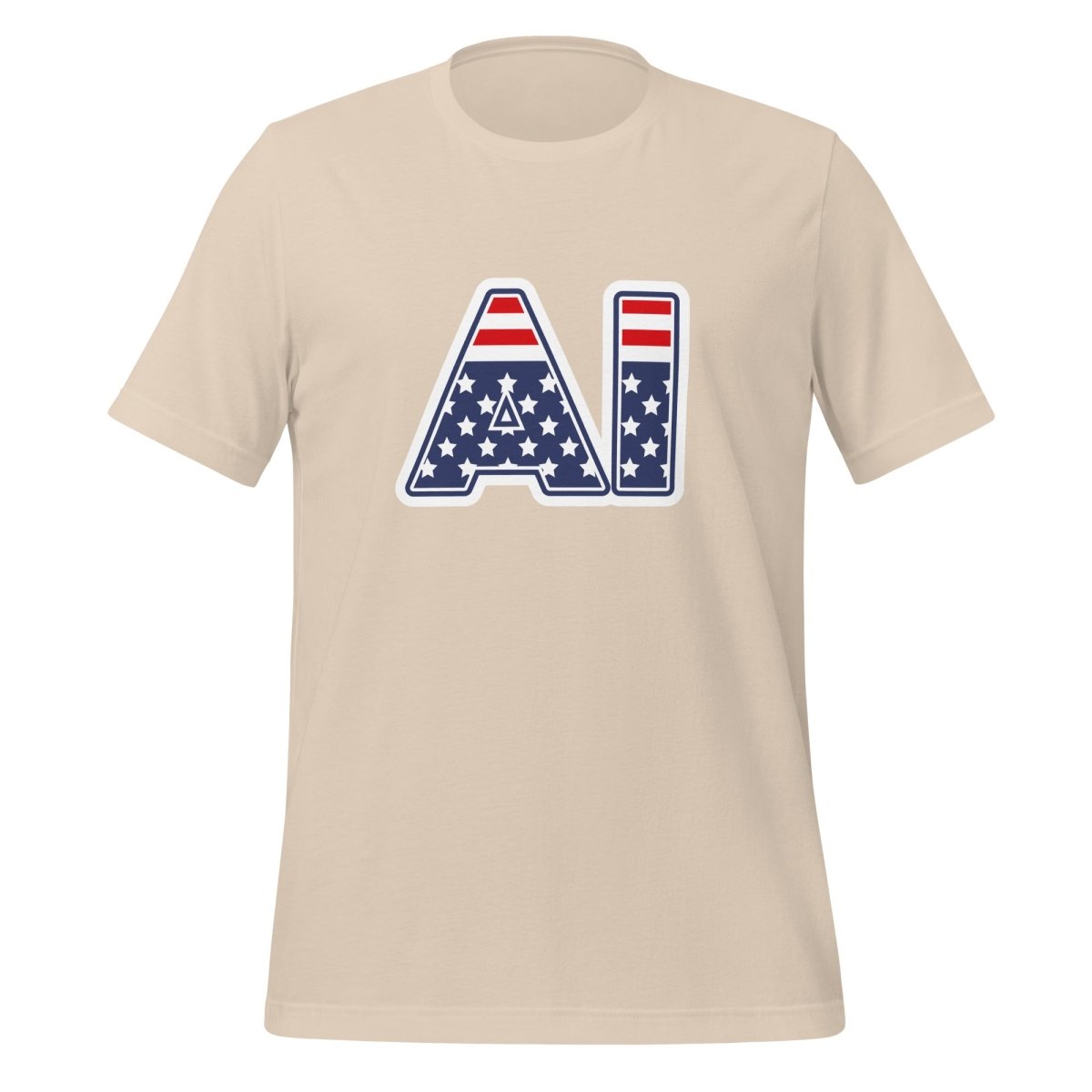 AI Stars and Stripes T-Shirt (unisex) - Soft Cream - AI Store