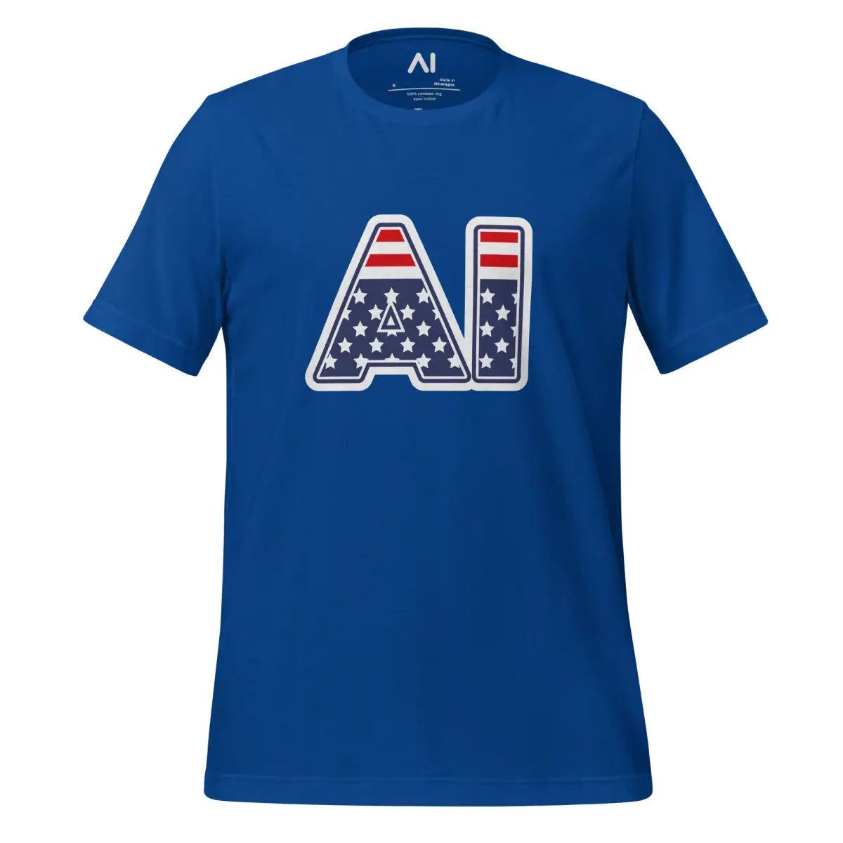 AI Stars and Stripes T-Shirt (unisex) - True Royal / M