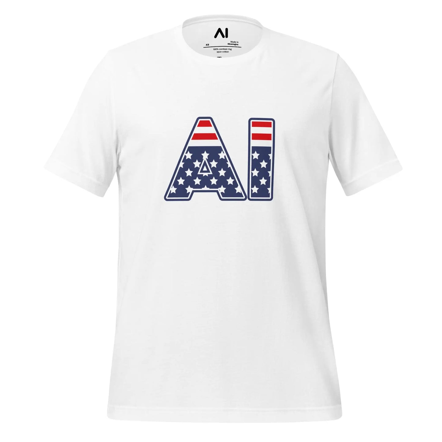 AI Stars and Stripes T-Shirt (unisex) - White / M