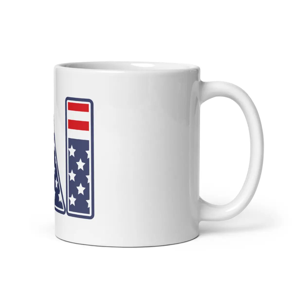 AI Stars and Stripes White Glossy Mug