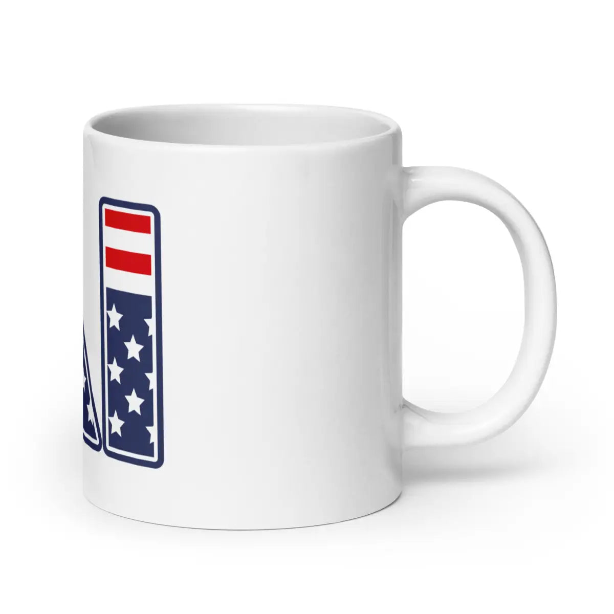 AI Stars and Stripes White Glossy Mug