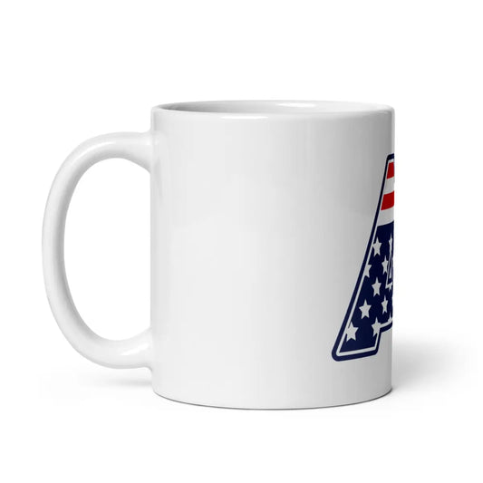 The Ai Stars and Stripes White Glossy Mug.