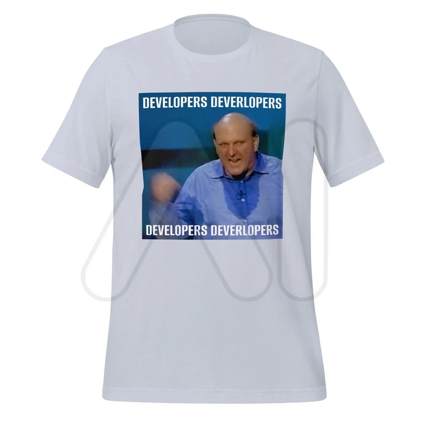 Steve Ballmer Developers x 4 T-Shirt (unisex) - Light Blue / M