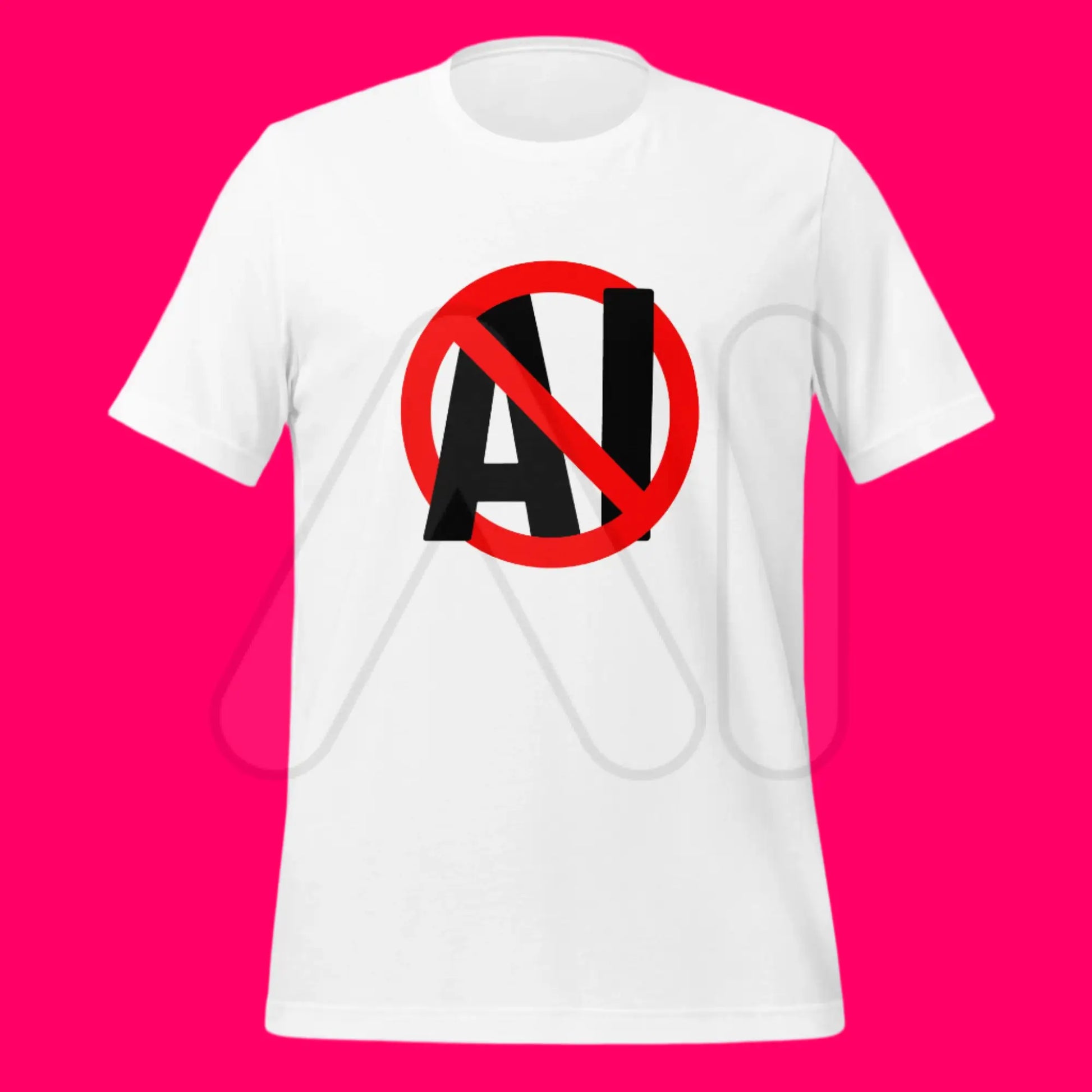 Stop AI in Black T-Shirt (unisex)