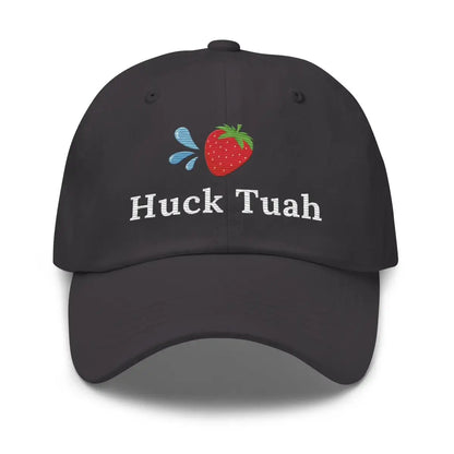 Strawberry Huck Tuah True-Color Embroidered Cap - Dark Grey