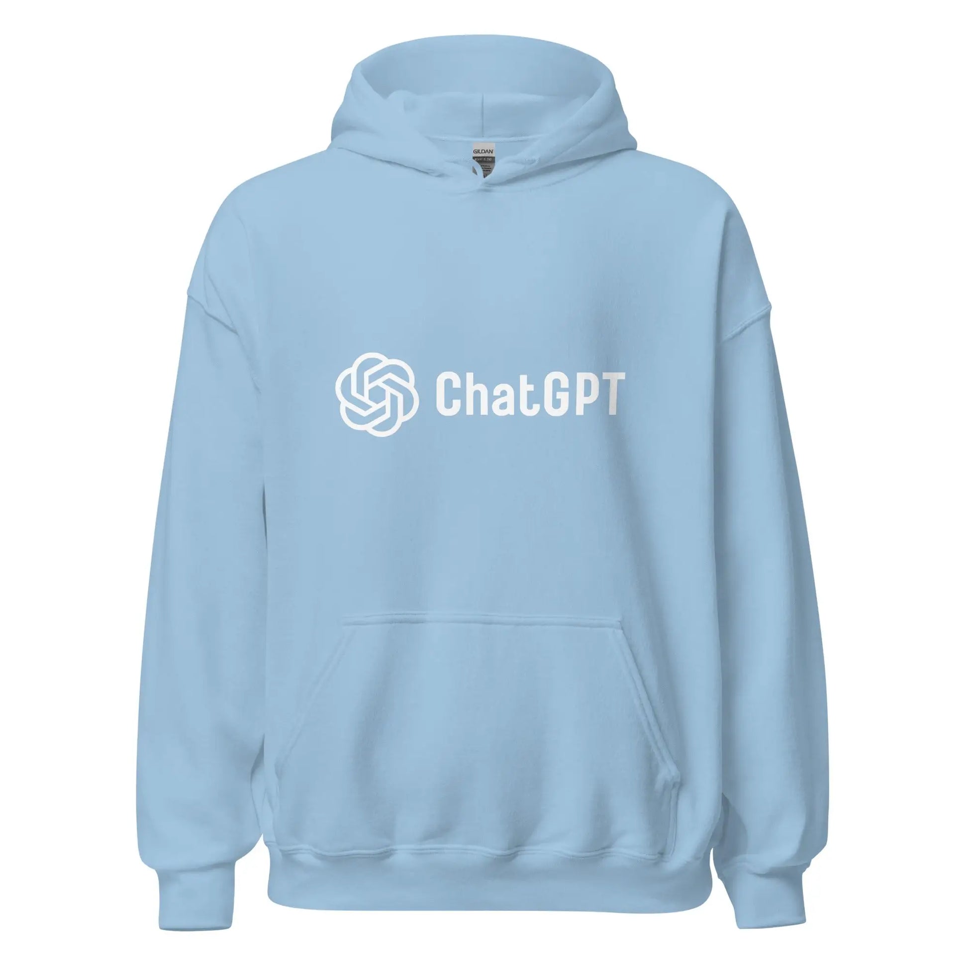 Stylized ChatGPT Logo Hoodie (unisex) - Light Blue / M