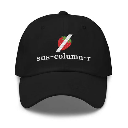 sus-column-r Grok NOT Strawberry True-Color Embroidered Cap - Black