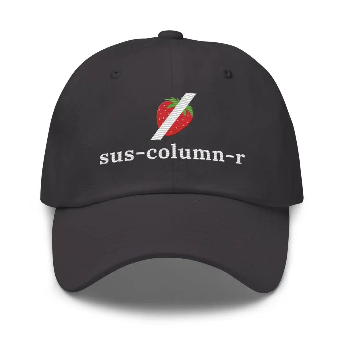 sus-column-r Grok NOT Strawberry True-Color Embroidered Cap - Dark Grey