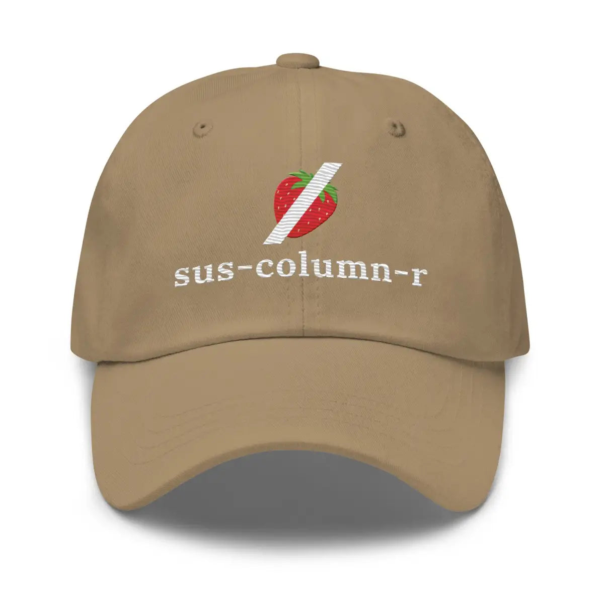 sus-column-r Grok NOT Strawberry True-Color Embroidered Cap - Khaki