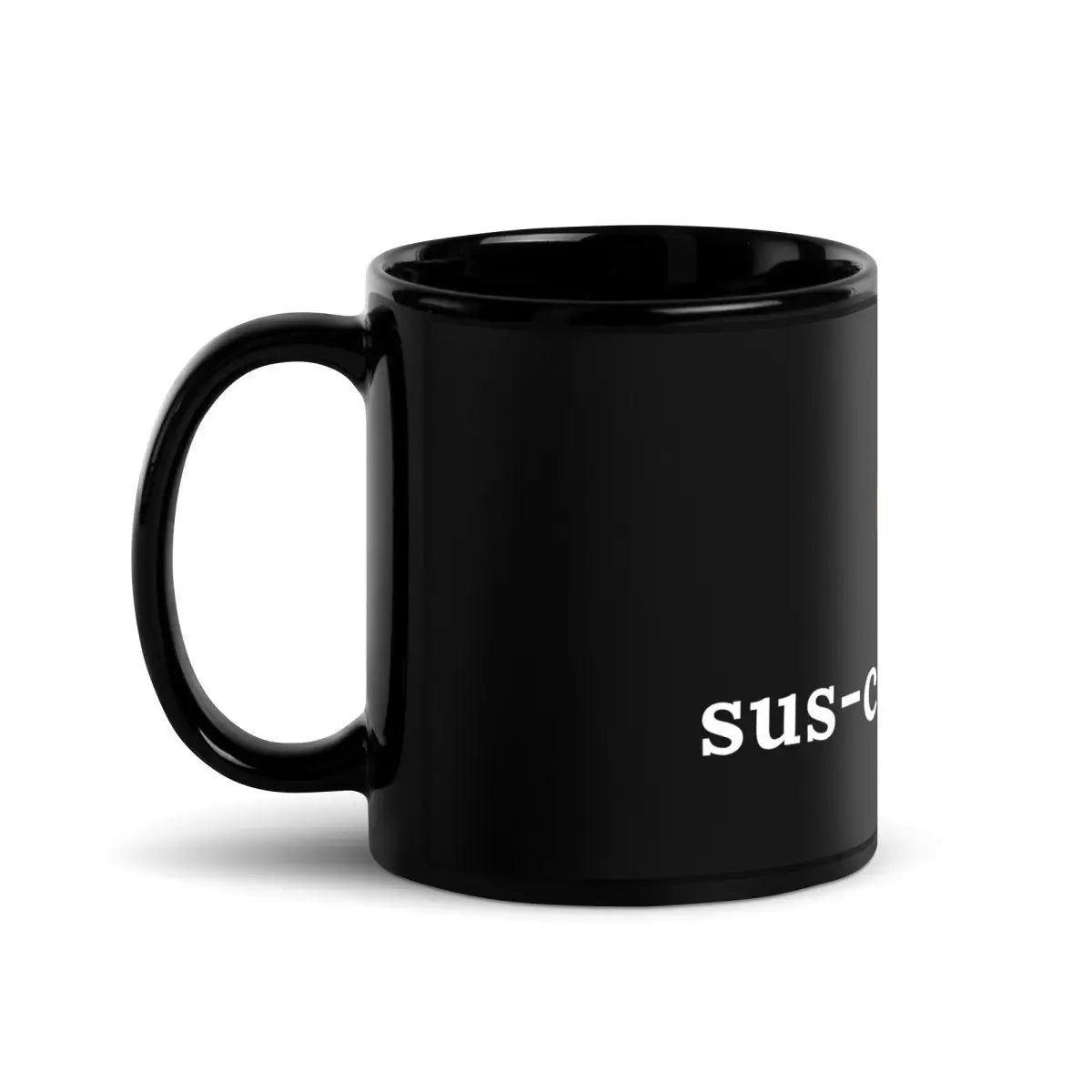 sus-column-r Strawberry Black Glossy Mug