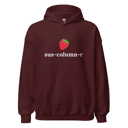 sus-column-r Strawberry Hoodie (unisex) - Maroon / M