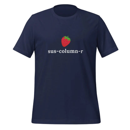 sus-column-r Strawberry T-Shirt (unisex) - Navy / M