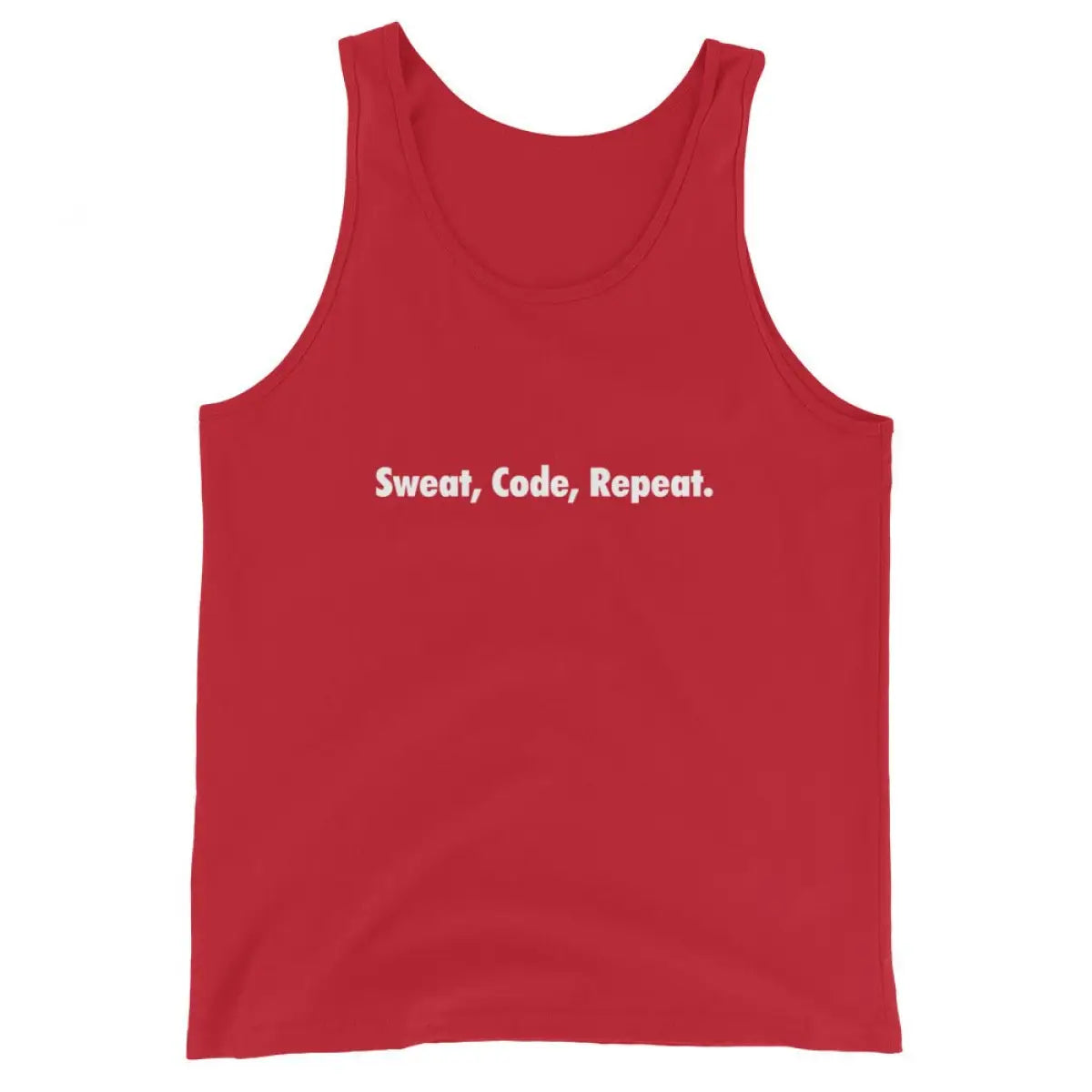 Sweat Code Repeat. Tank Top - Red / M