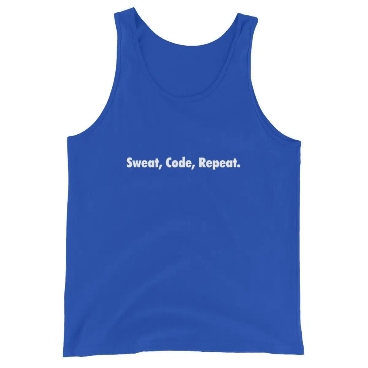 Sweat Code Repeat. Tank Top - True Royal / M