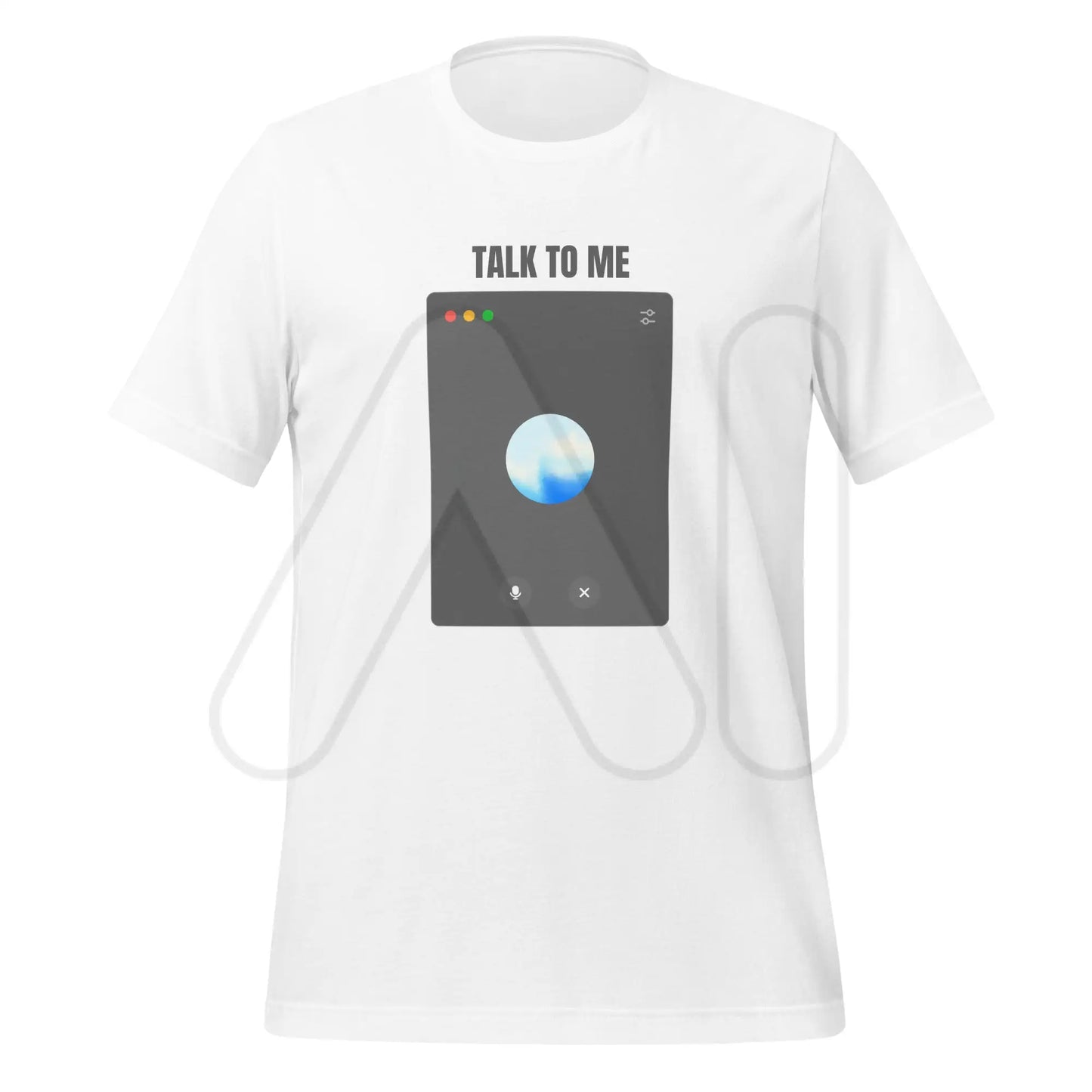 TALK TO ME OpenAI Advanced Voice Mode on Desktop T-Shirt (unisex) - White / M