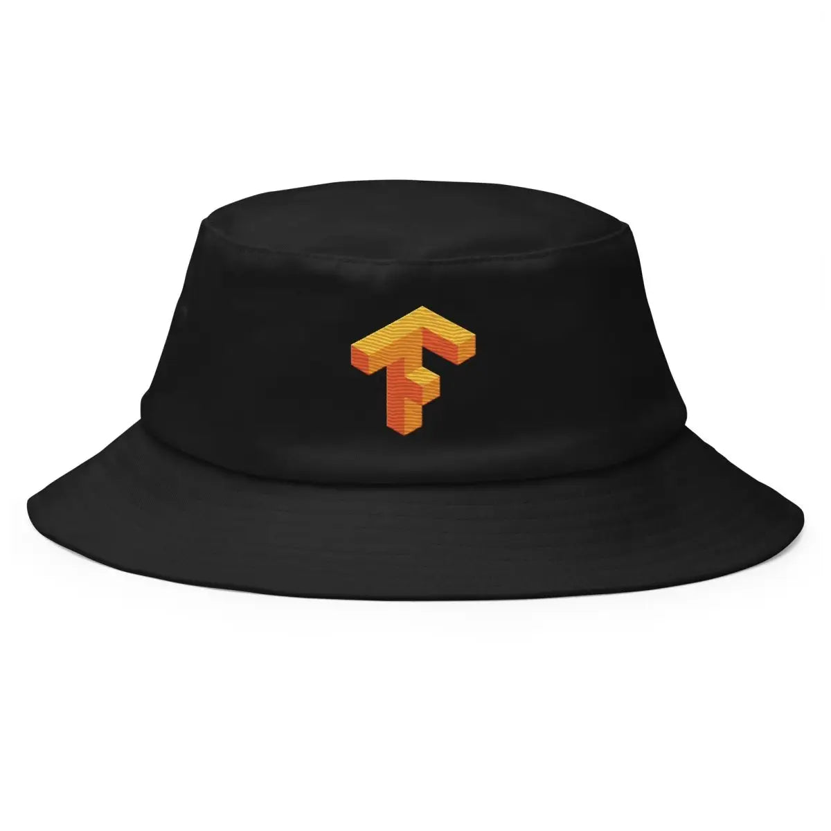 TensorFlow 1 Icon True-Color Embroidered Bucket Hat - Black