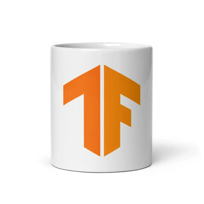 TensorFlow 2 Icon on White Glossy Mug - 11 oz