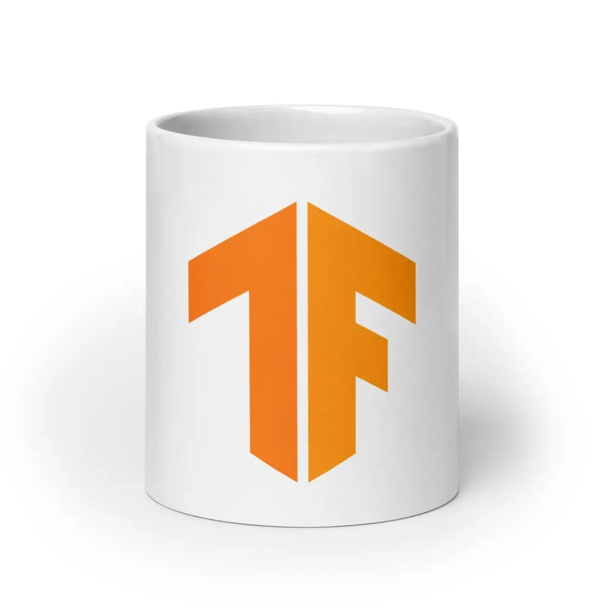 TensorFlow 2 Icon on White Glossy Mug - 20 oz