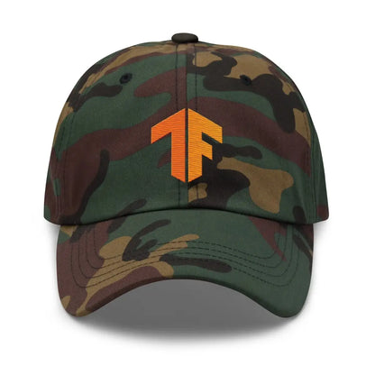 TensorFlow 2 Icon True-Color Embroidered Cap - Green Camo