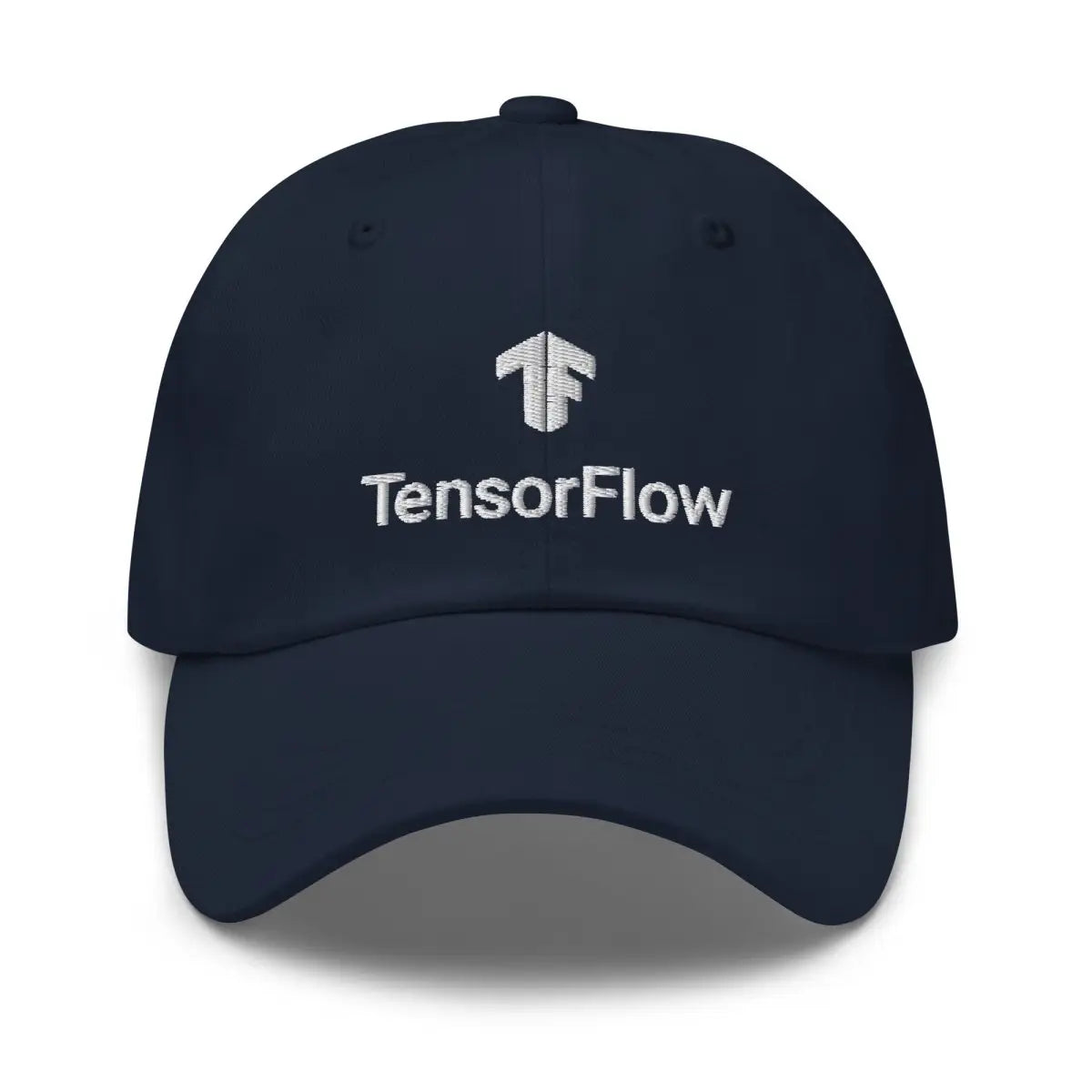 TensorFlow 2 White Stacked Logo Embroidered Cap - Navy