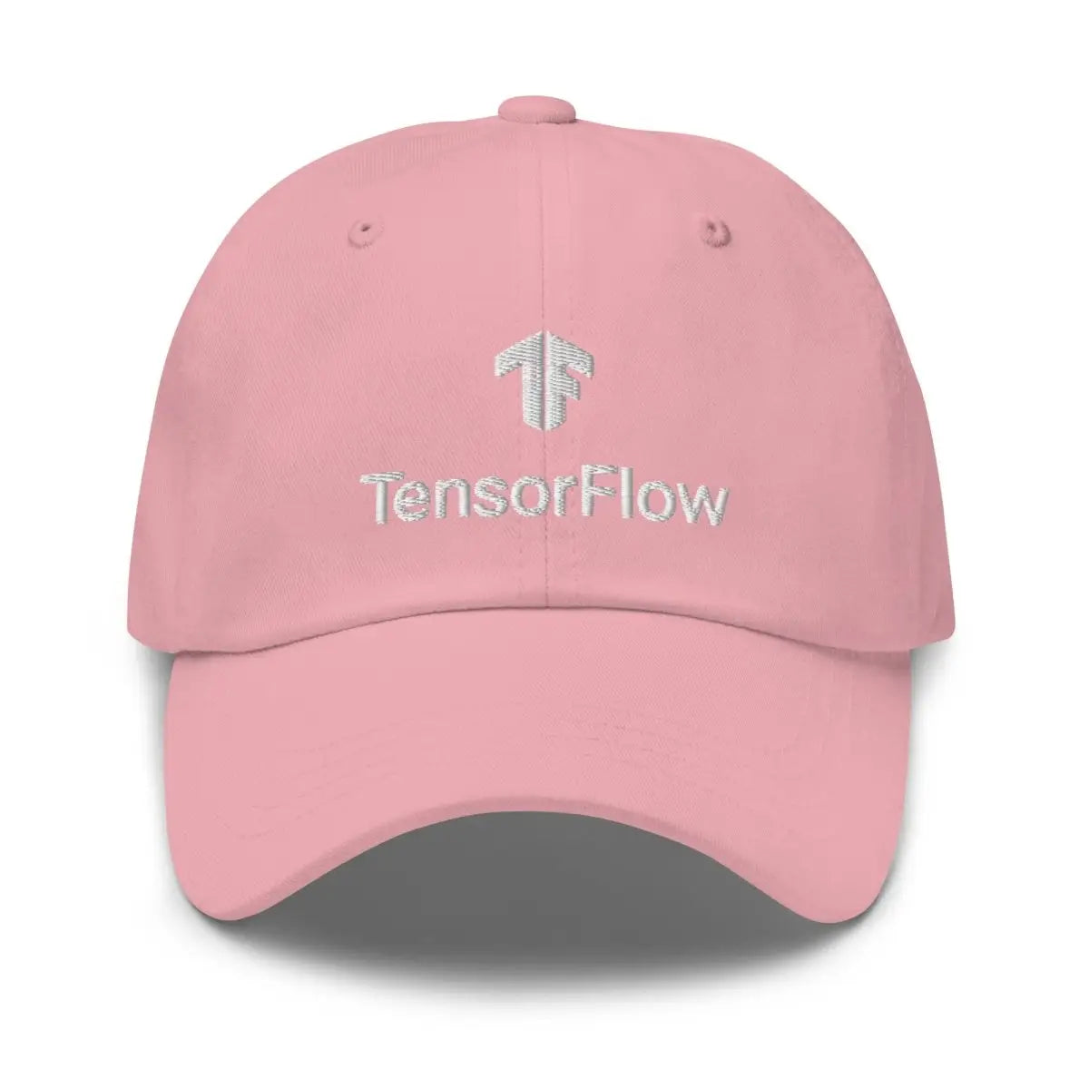 TensorFlow 2 White Stacked Logo Embroidered Cap - Pink