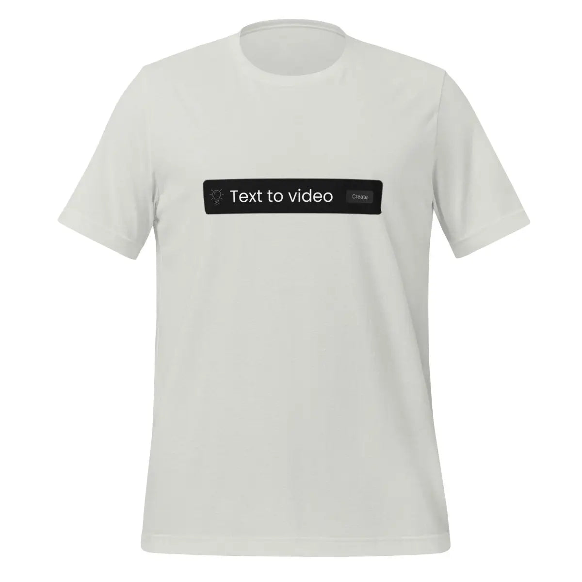 Text to Video Prompt T-Shirt (unisex) - Silver / M