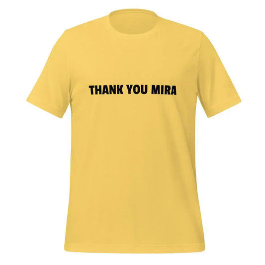 THANK YOU MIRA T-Shirt (unisex) - Yellow / M