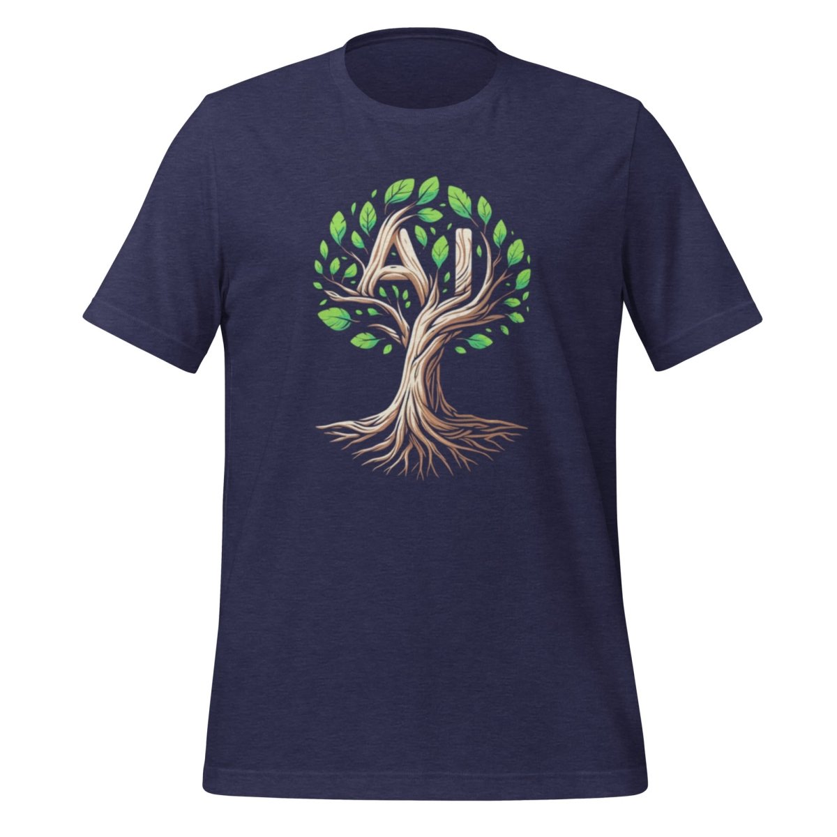 AI Tree T - Shirt (unisex) - Heather Midnight Navy - AI Store