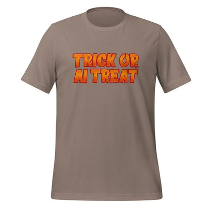 TRICK OR AI TREAT T-Shirt (unisex) 🎃 - Pebble / M