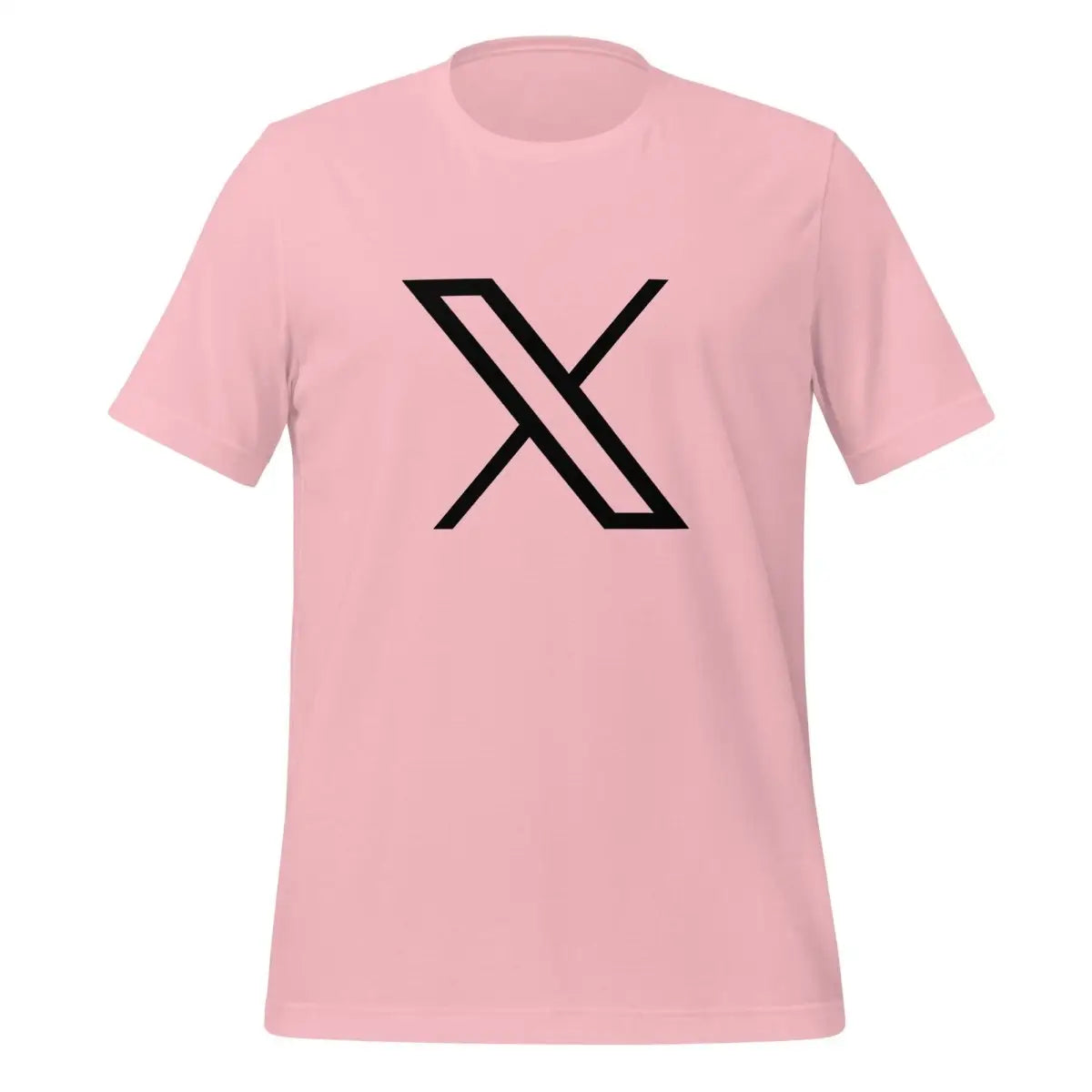 Black 𝕏 T-Shirt (unisex) - Pink / M