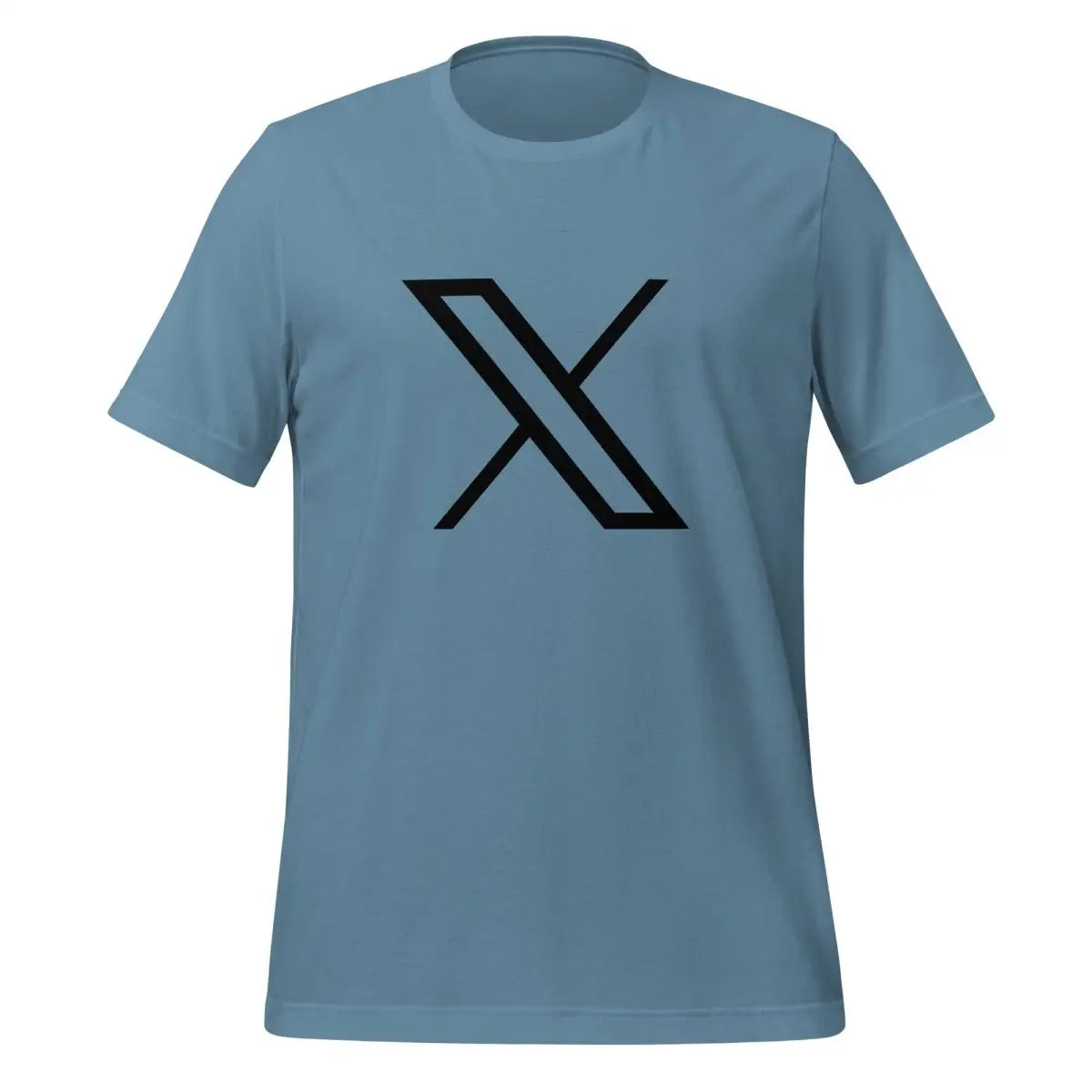 Black 𝕏 T-Shirt (unisex) - Steel Blue / M