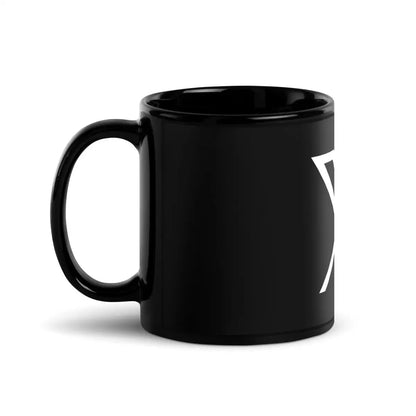 𝕏 Black Glossy Mug