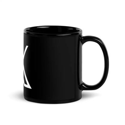 𝕏 Black Glossy Mug