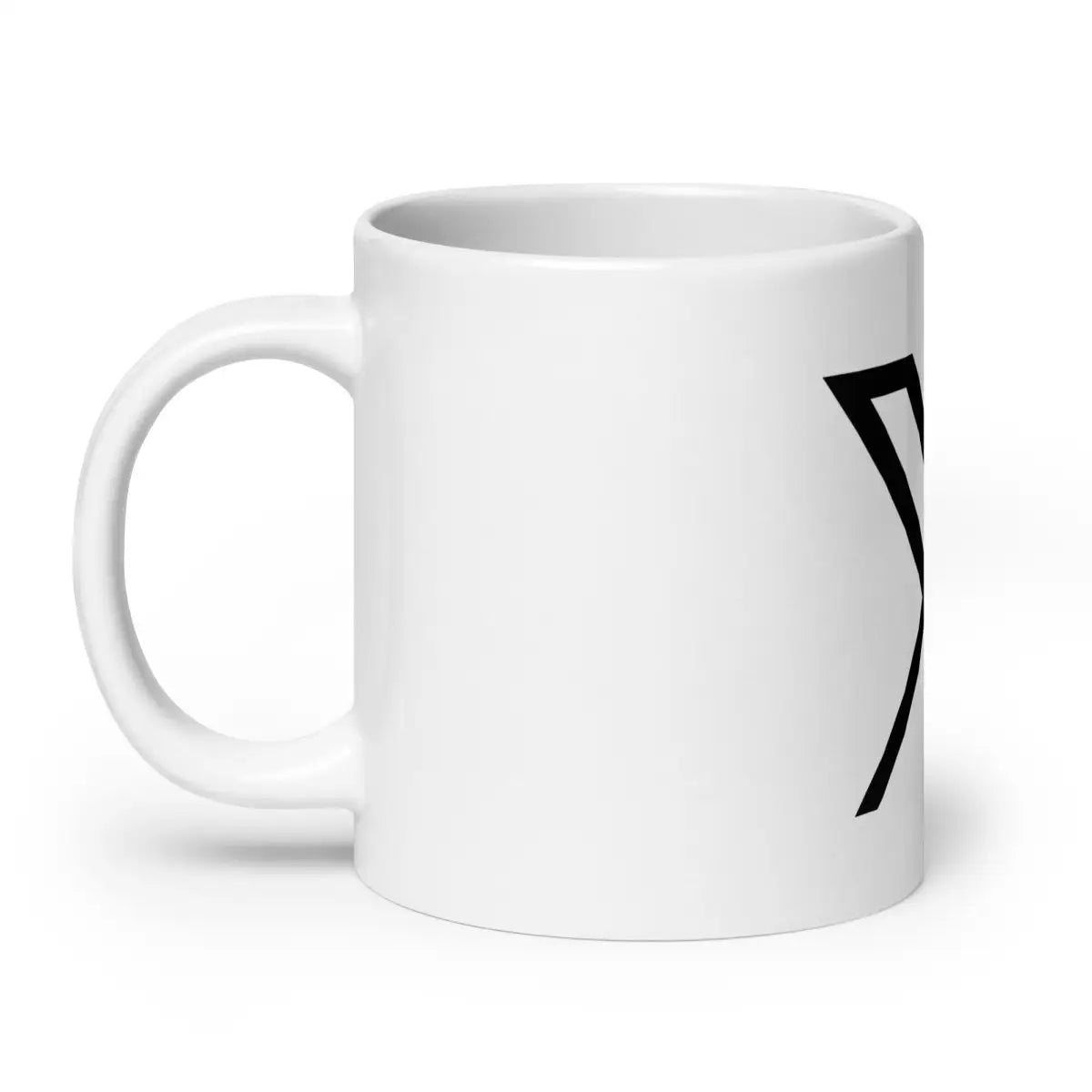 𝕏 White Glossy Mug