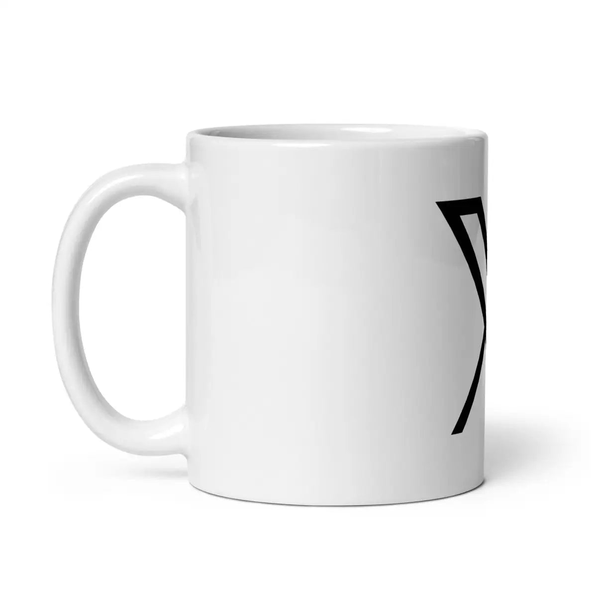 𝕏 White Glossy Mug