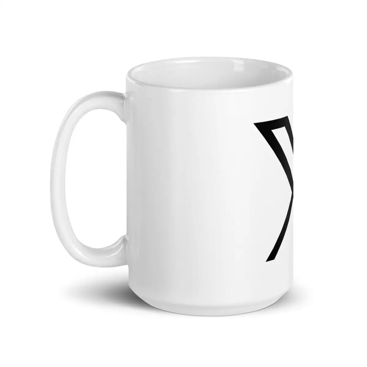 𝕏 White Glossy Mug