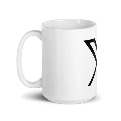 𝕏 White Glossy Mug