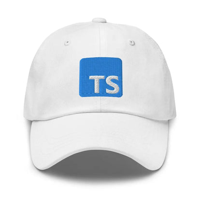 TypeScript Logo Embroidered Cap - White