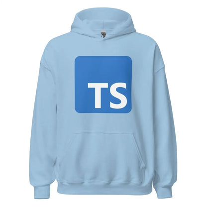 TypeScript Logo Hoodie (unisex) - Light Blue / M