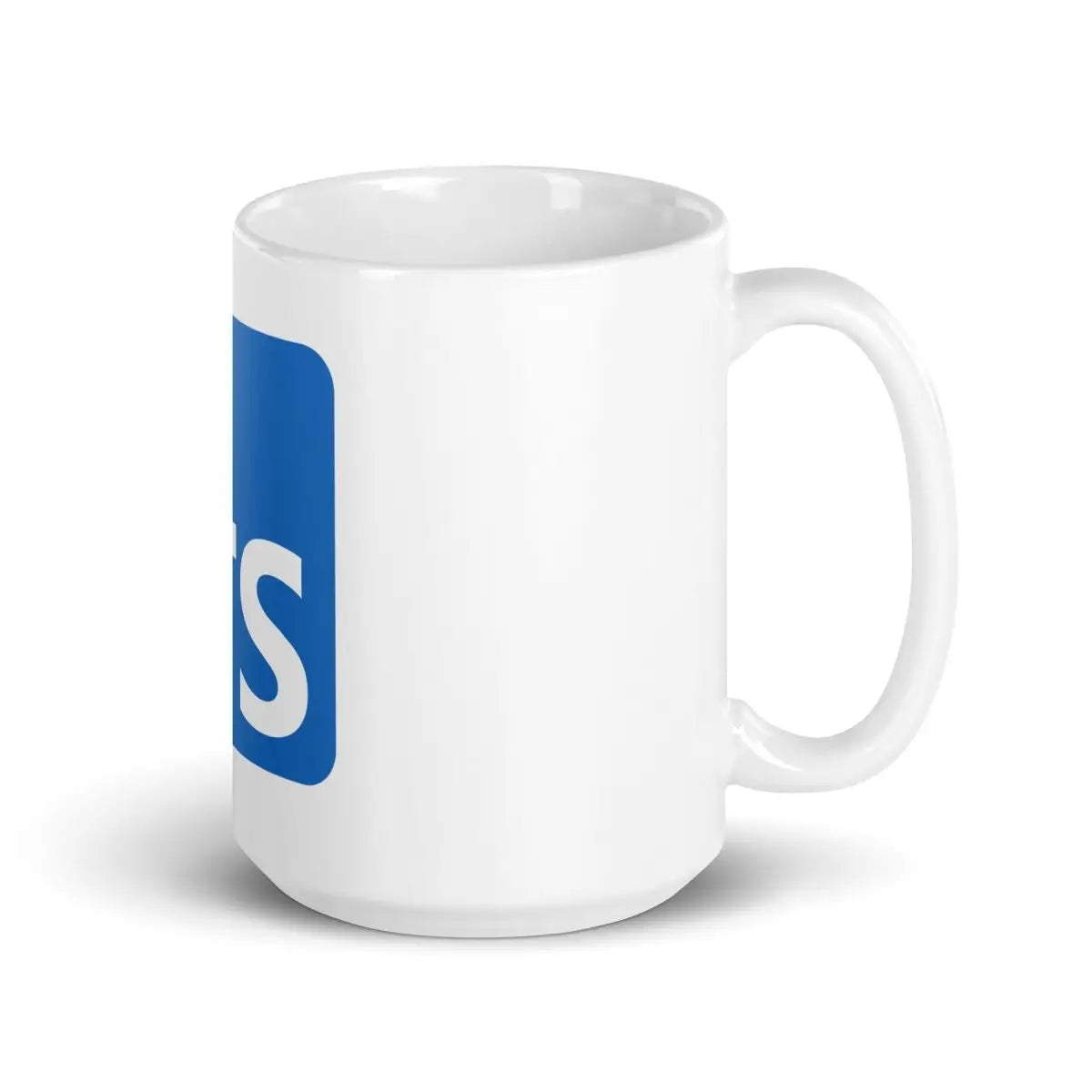 TypeScript Logo on White Glossy Mug