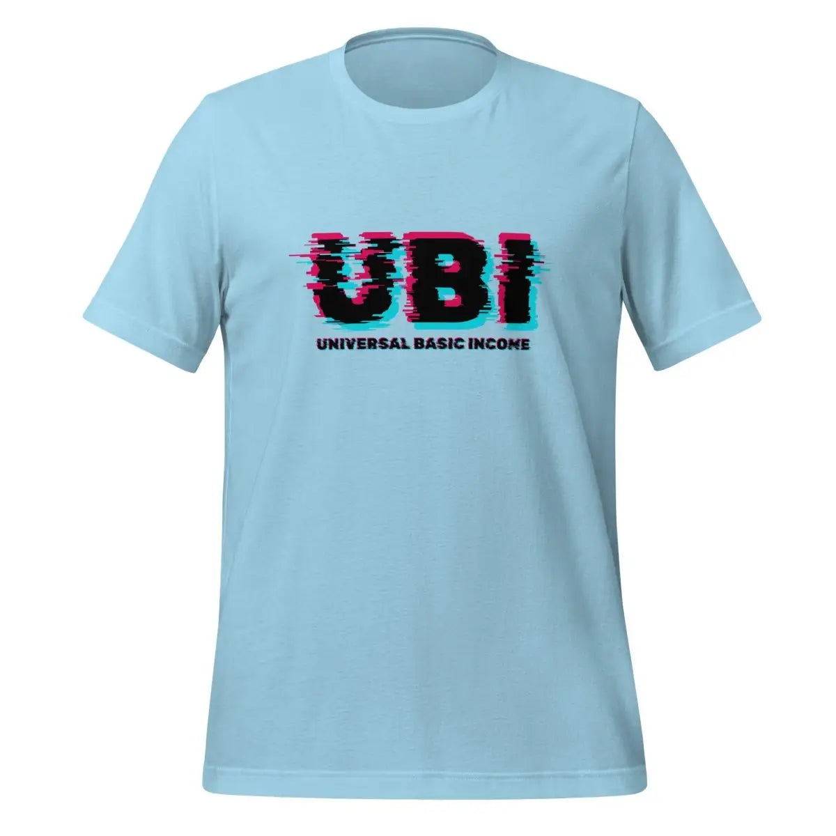 UBI UNIVERSAL BASIC INCOME Glitch T-Shirt (unisex) - Ocean Blue / M