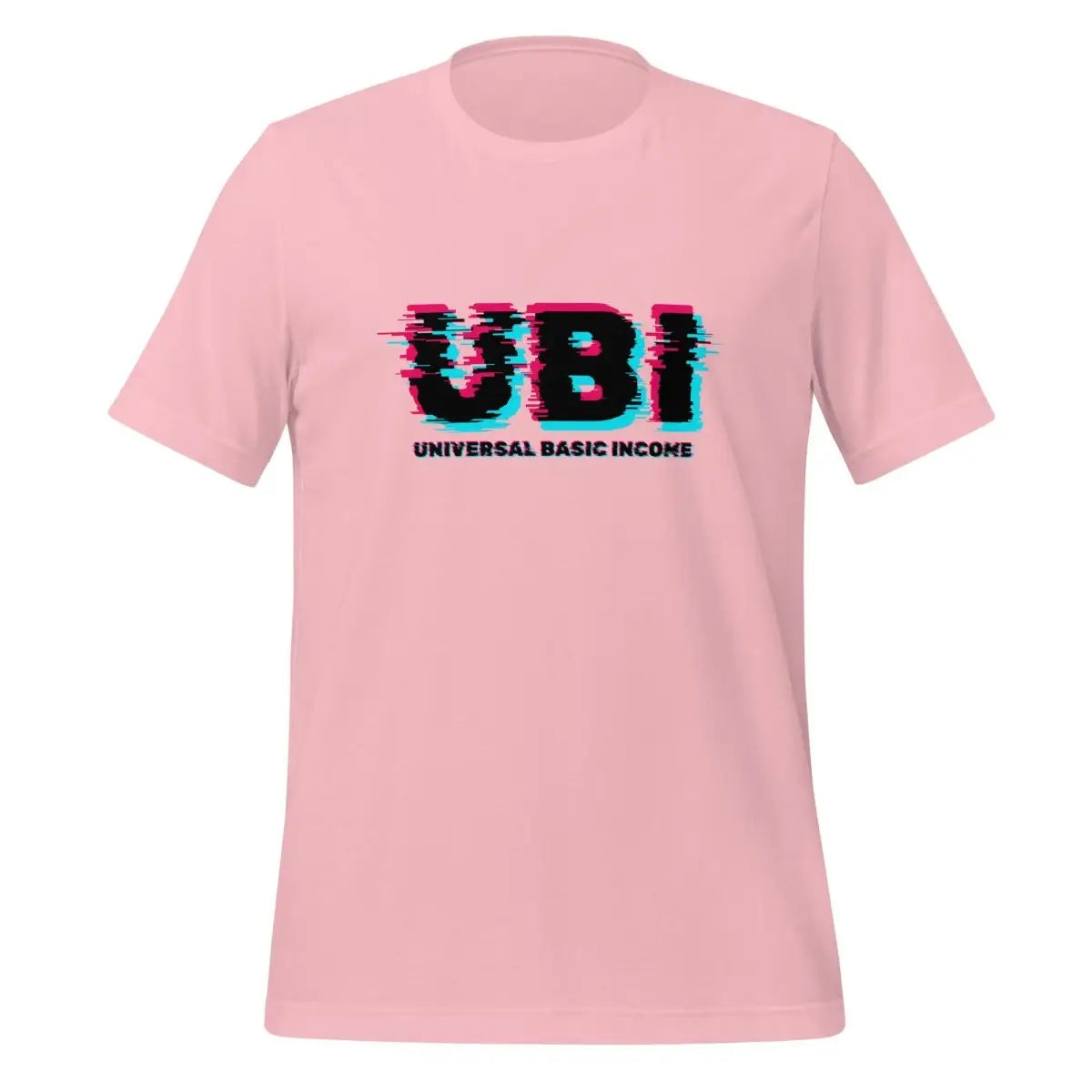 UBI UNIVERSAL BASIC INCOME Glitch T-Shirt (unisex) - Pink / M